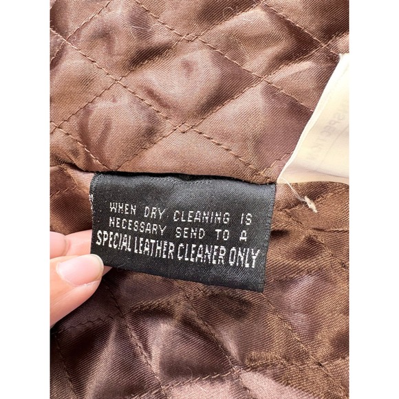 Retro‎ Wilsons Leather Women's Jacket Brown Genuine Leather Belted Blazer Size L - Picture 6 of 9